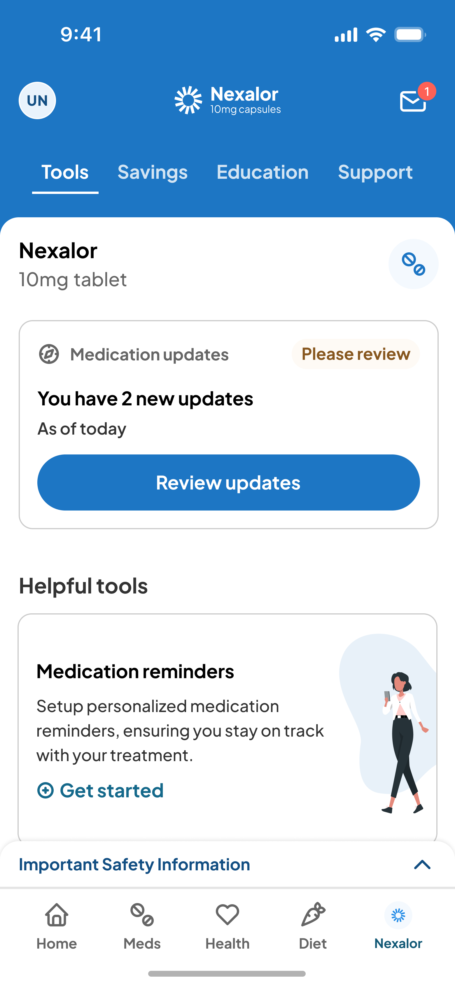 Redi Health patient support platform dashboard